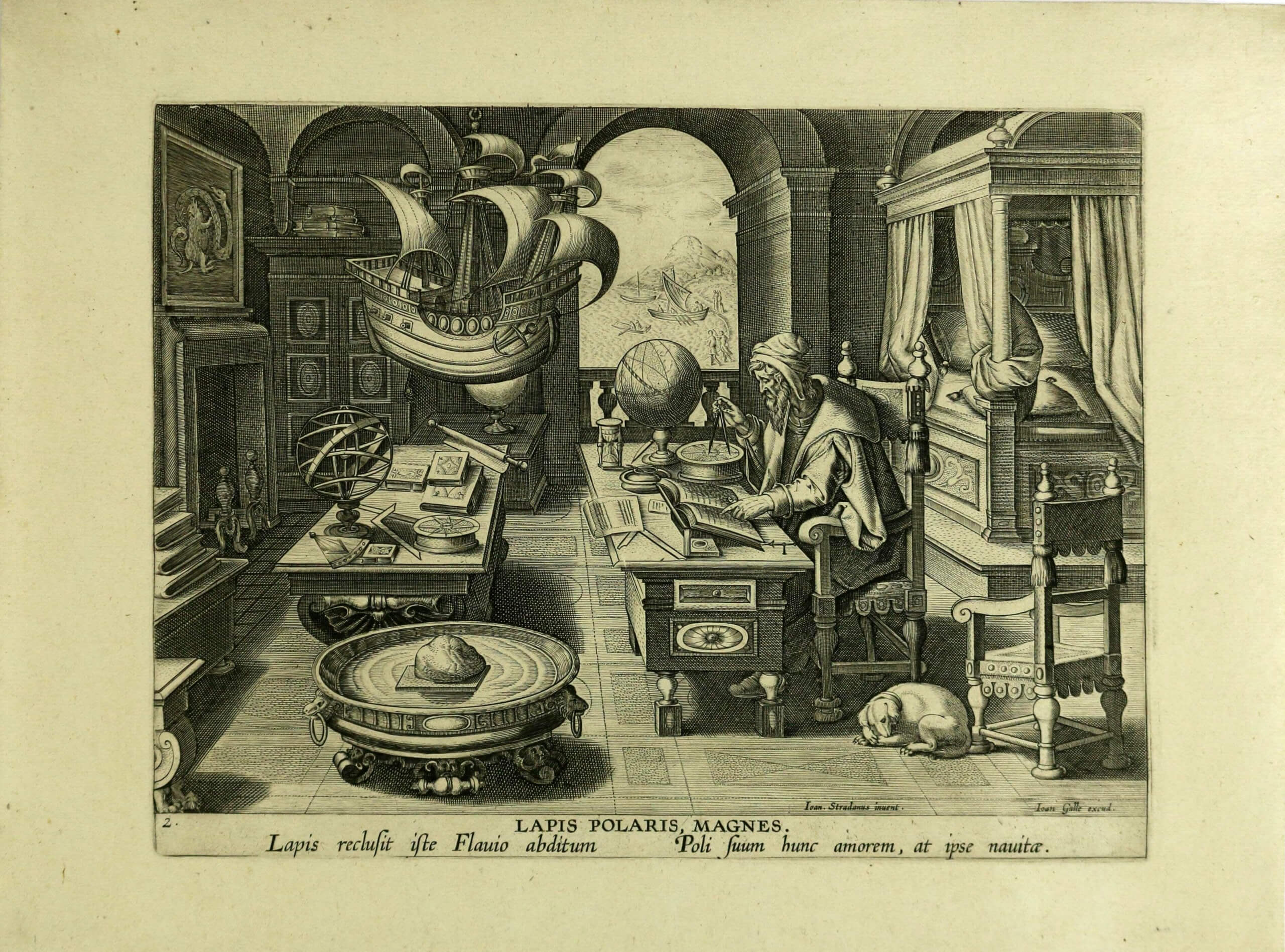 - Gr 2834 Stradanus, Johannes - nach: Lapis Polaris Magnes - Die Erfindung des Kompasses
